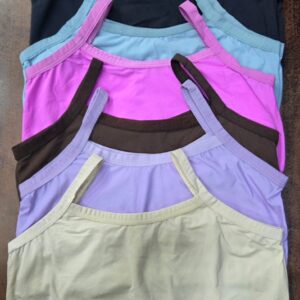girls multicolor cotton blend innerwear/slip/bra/sport bra/gym yoga bra; pack of 6 free size above 16 year girl sports bra copy